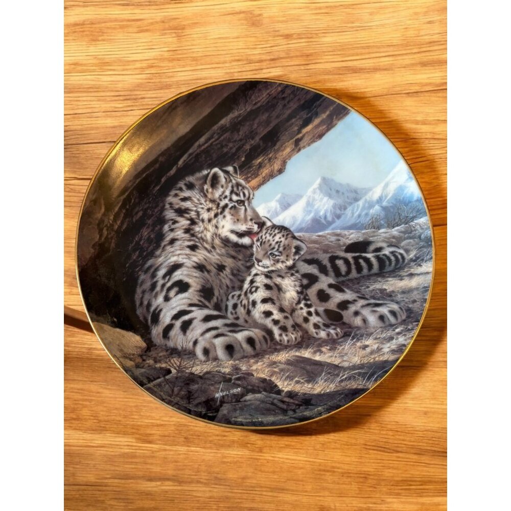 Vintage The Snow Leopard By Will Nelson 1988 Collector Plate only